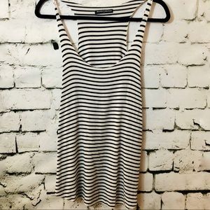 Brandy Melville | Black & White Striped Tank Top